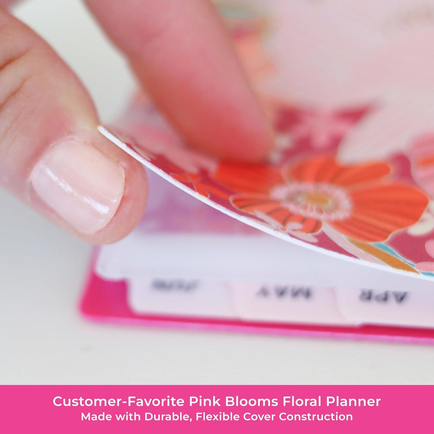 imageBlue Sky Color Me Courtney 20262027 Weekly and Monthly Academic Year Planner Calendar July 2026 June 2027 5 x 8 Flexible Cover Wirebound Laminated Tabs Storage Pocket Includes Stickers Bloom PinkBloom Pink 20252026