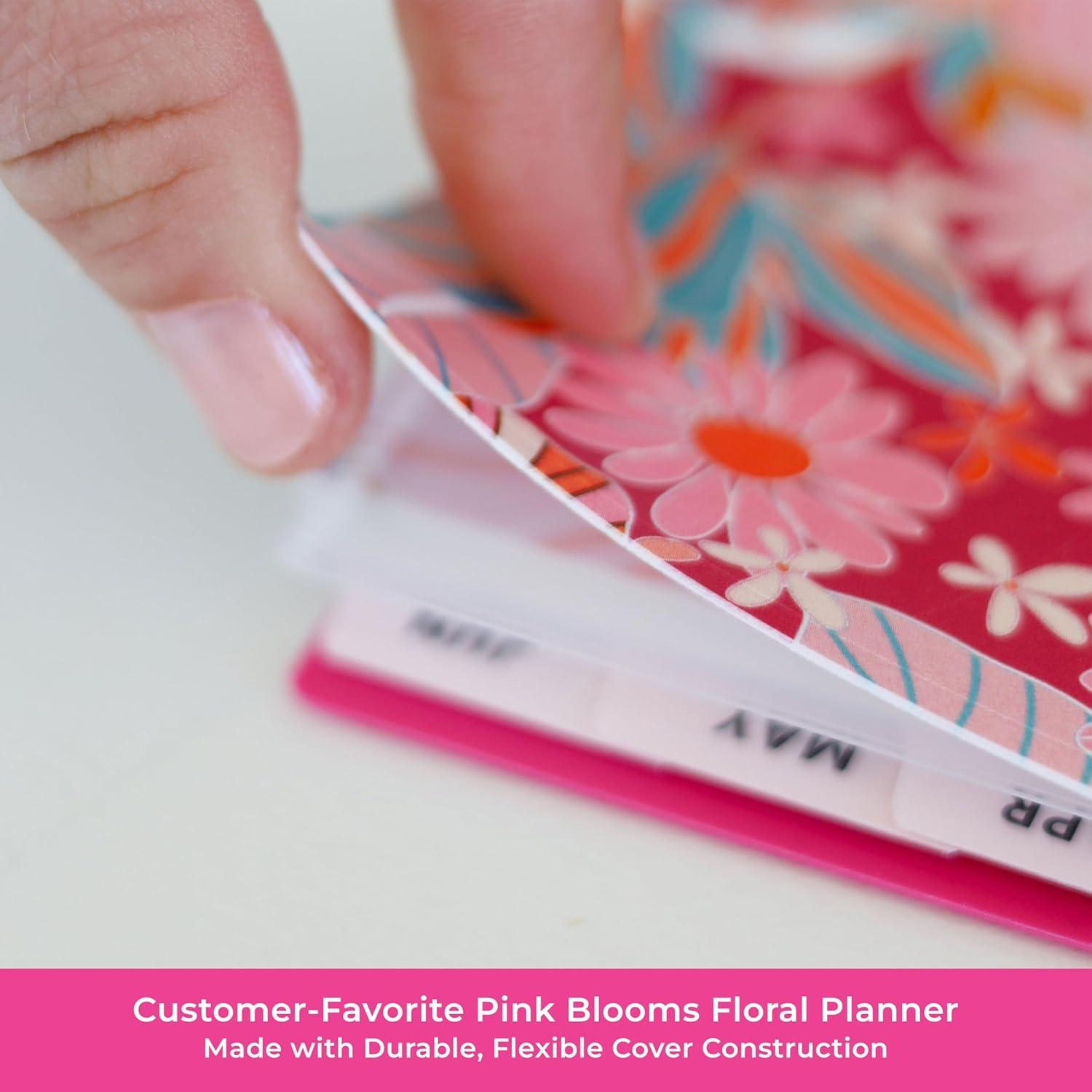 imageBlue Sky Color Me Courtney 20262027 Weekly and Monthly Academic Year Planner Calendar July 2026 June 2027 5 x 8 Flexible Cover Wirebound Laminated Tabs Storage Pocket Includes Stickers Bloom PinkBloom Pink 20252026