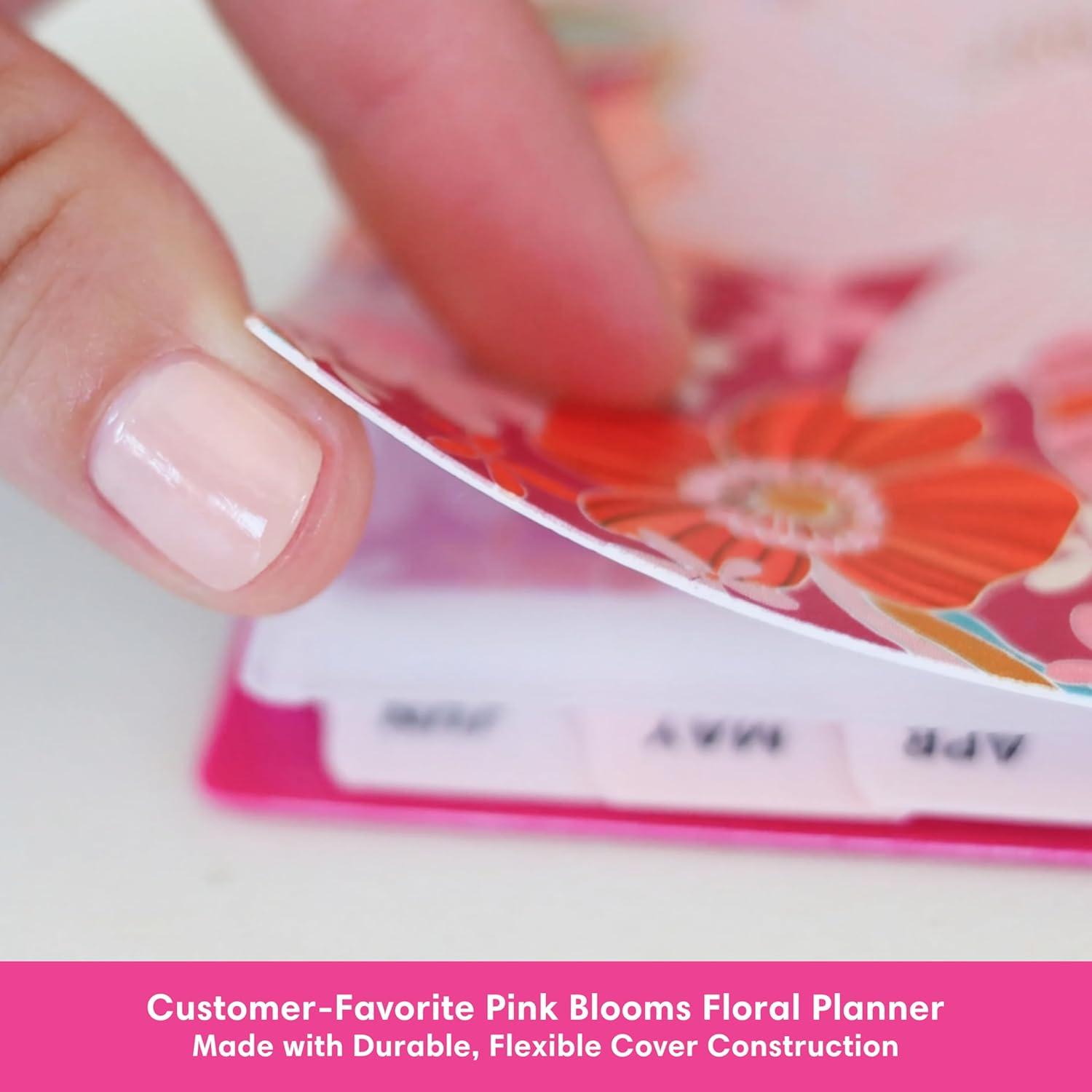 imageBlue Sky Color Me Courtney 20262027 Weekly and Monthly Academic Year Planner Calendar July 2026 June 2027 5 x 8 Flexible Cover Wirebound Laminated Tabs Storage Pocket Includes Stickers Bloom PinkBloom Pink 20262027
