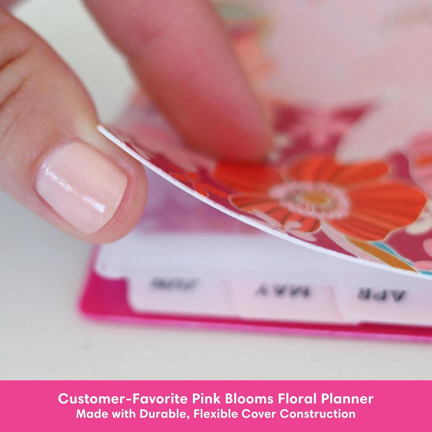 imageBlue Sky Color Me Courtney 20262027 Weekly and Monthly Academic Year Planner Calendar July 2026 June 2027 5 x 8 Flexible Cover Wirebound Laminated Tabs Storage Pocket Includes Stickers Bloom PinkBloom Pink 20262027