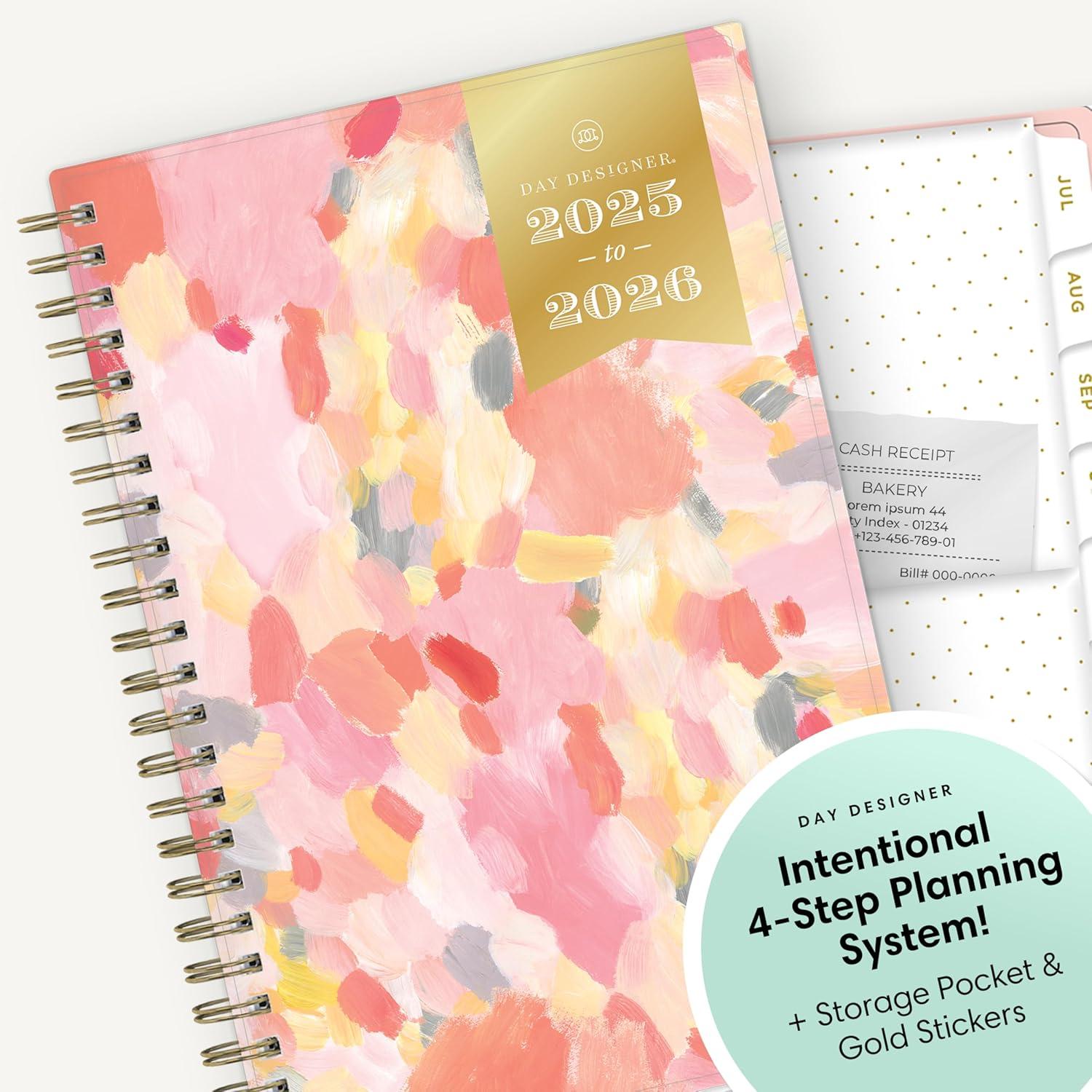 imageBlue Sky Day Designer 20262027 Weekly and Monthly Academic Year Planner Calendar July 2026 June 2027 5 x 8 Flexible Cover Wirebound Storage Pocket Includes Stickers SmittenSmitten 20252026