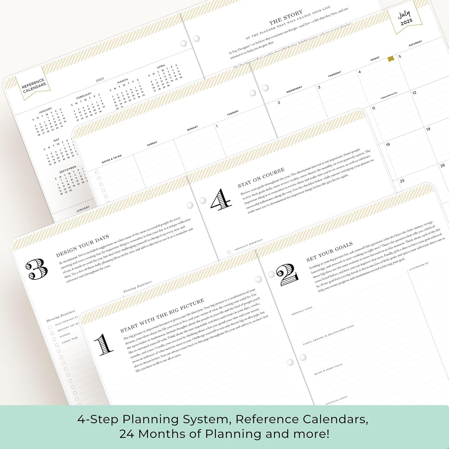 imageBlue Sky Day Designer 20262028 Monthly Academic Year 24 Month Planner Calendar July 2026 June 2028 5 x 8 Flexible Cover Stapled Binding Orange Blossom MintOrange Blossom Mint 20252026