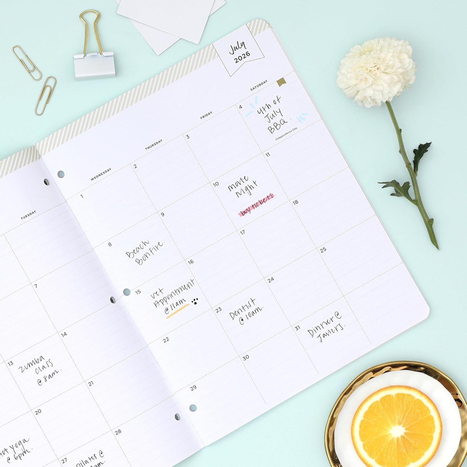 imageBlue Sky Day Designer 20262028 Monthly Academic Year 24 Month Planner Calendar July 2026 June 2028 5 x 8 Flexible Cover Stapled Binding Orange Blossom MintOrange Blossom Mint 20262028