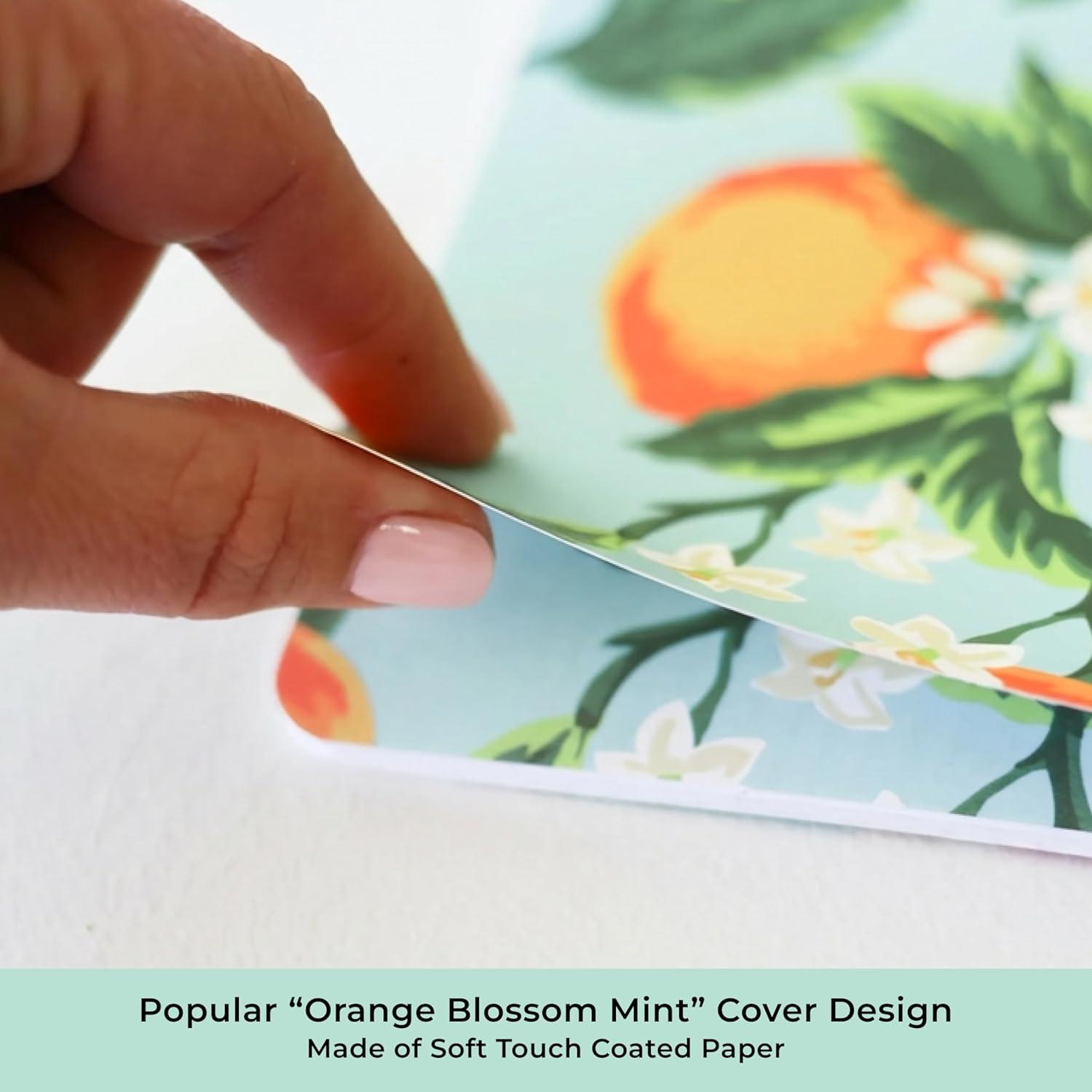 imageBlue Sky Day Designer 20262028 Monthly Academic Year 24 Month Planner Calendar July 2026 June 2028 5 x 8 Flexible Cover Stapled Binding Orange Blossom MintOrange Blossom Mint 20262028