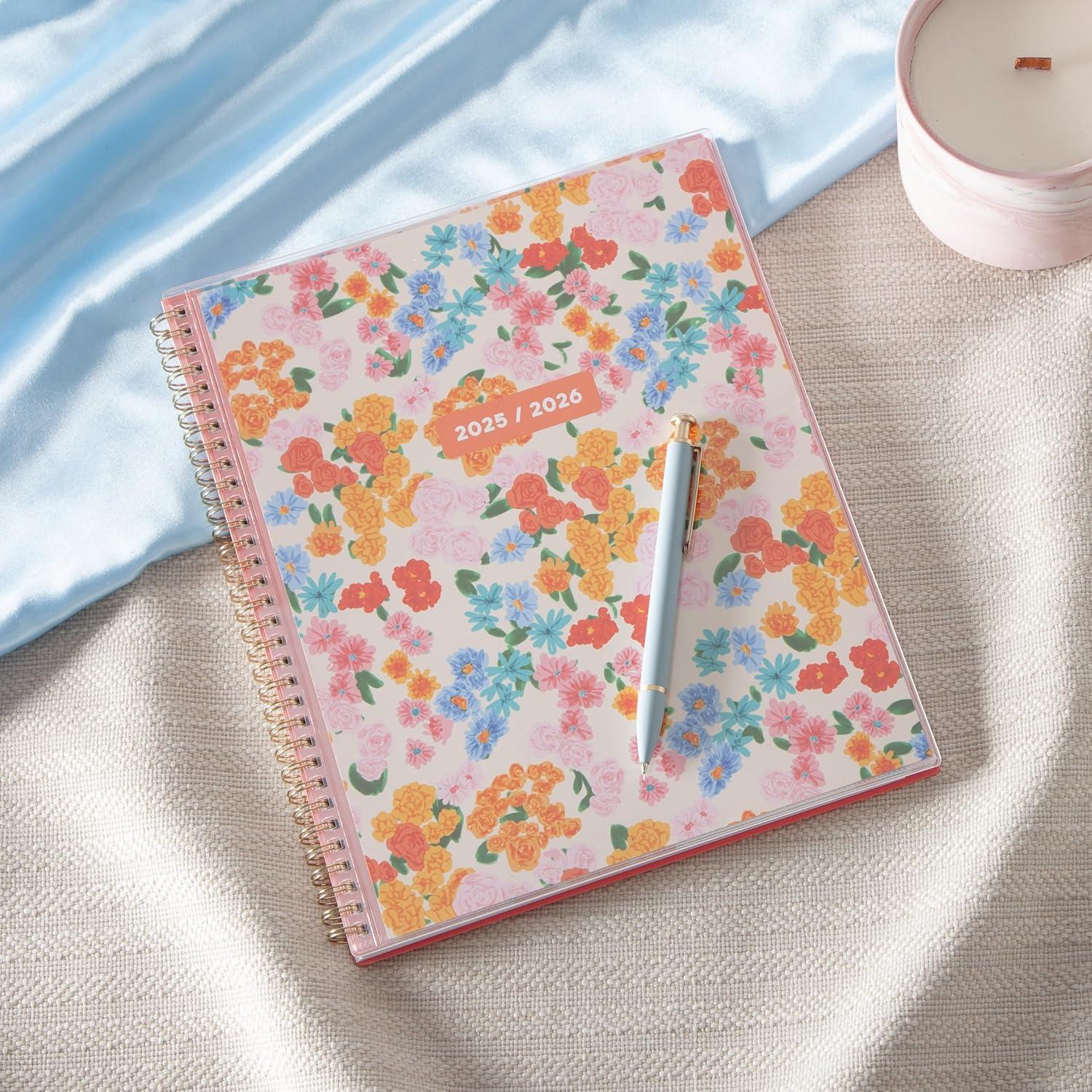 imageBlue Sky Gen Z 20262027 Weekly and Monthly Academic Year Planner Calendar July 2026 June 2027 5 x 8 Flexible Interchangeable Cover Wirebound Laminated Tabs Storage Pocket GladysGladys 20252026