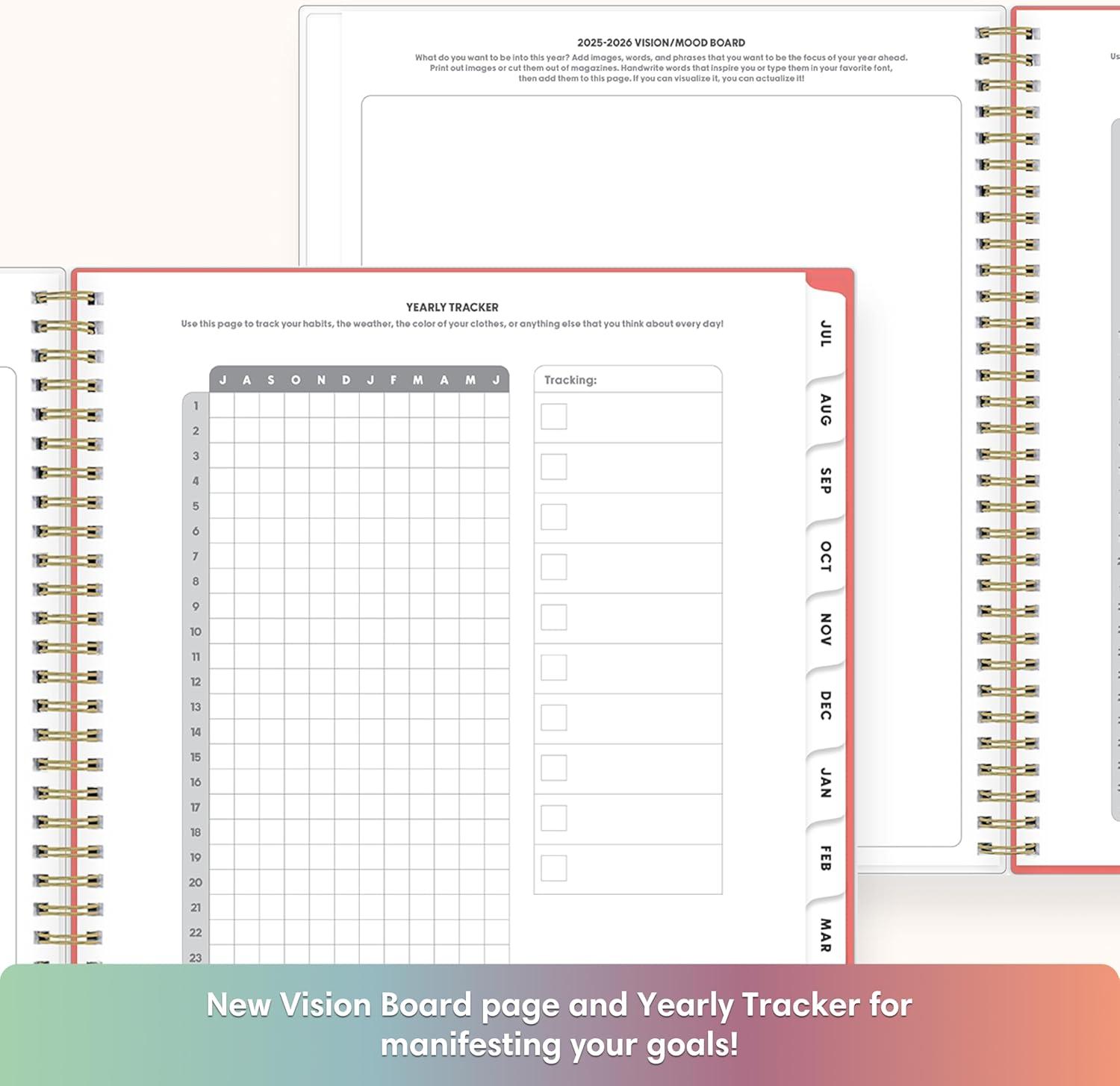 imageBlue Sky Gen Z 20262027 Weekly and Monthly Academic Year Planner Calendar July 2026 June 2027 5 x 8 Flexible Interchangeable Cover Wirebound Laminated Tabs Storage Pocket GladysGladys 20252026