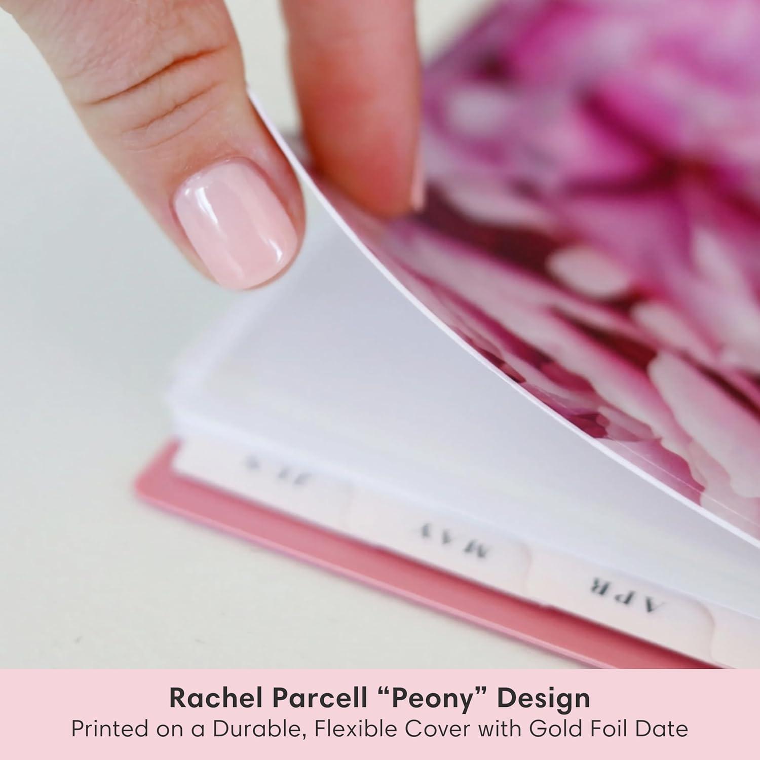 imageBlue Sky Rachel Parcell 20262027 Weekly and Monthly Academic Year Planner Calendar July 2026 June 2027 5 x 8 Flexible Cover Wirebound Laminated Tabs Storage Pocket Includes Stickers PeonyPeony 20262027