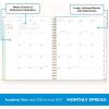 Blue Sky 15 Month 2026-2027 Weekly and Monthly Academic Year Planner Calendar, April 2026 – June 2027, 8.5″ x 11″, Hard Cover, Wirebound, Laminated Tabs, Storage Pocket, Includes Snap-in Ruler w/Sticky Notes & Sticker Sheet, Londonberry White(Rainbow Ink- 2026/2027)