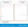 Blue Sky 15 Month 2026-2027 Weekly and Monthly Academic Year Planner Calendar, April 2026 – June 2027, 8.5″ x 11″, Hard Cover, Wirebound, Laminated Tabs, Storage Pocket, Includes Snap-in Ruler w/Sticky Notes & Sticker Sheet, Londonberry White(Henri- 2025/2026)