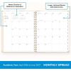 Blue Sky 15 Month 2026-2027 Weekly and Monthly Academic Year Planner Calendar, April 2026 – June 2027, 8.5″ x 11″, Hard Cover, Wirebound, Laminated Tabs, Storage Pocket, Includes Snap-in Ruler w/Sticky Notes & Sticker Sheet, Londonberry White(Henri- 2026/2027)