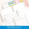 Blue Sky 15 Month 2026-2027 Weekly and Monthly Academic Year Planner Calendar, April 2026 – June 2027, 8.5″ x 11″, Hard Cover, Wirebound, Laminated Tabs, Storage Pocket, Includes Snap-in Ruler w/Sticky Notes & Sticker Sheet, Londonberry White(Henri- 2026/2027)
