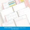 Blue Sky 15 Month 2026-2027 Weekly and Monthly Academic Year Planner Calendar, April 2026 – June 2027, 8.5″ x 11″, Hard Cover, Wirebound, Laminated Tabs, Storage Pocket, Includes Snap-in Ruler w/Sticky Notes & Sticker Sheet, Londonberry White(Nerina- 2026/2027)