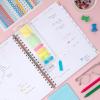 Blue Sky 15 Month 2026-2027 Weekly and Monthly Academic Year Planner Calendar, April 2026 – June 2027, 8.5″ x 11″, Hard Cover, Wirebound, Laminated Tabs, Storage Pocket, Includes Snap-in Ruler w/Sticky Notes & Sticker Sheet, Londonberry White(Nerina- 2026/2027)
