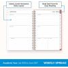 Blue Sky 2026-2027 Weekly and Monthly Academic Year Planner Calendar, July 2026 – June 2027, 5″ x 8″, Clear Pocket Cover, Wirebound, Laminated Tabs, Cali Pink(Cali Pink- 2026/2027)