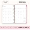 Blue Sky Rachel Parcell 2026-2027 Weekly and Monthly Academic Year Planner Calendar, July 2026 – June 2027, 5″ x 8″, Flexible Cover, Wirebound, Laminated Tabs, Storage Pocket, Includes Stickers, Peony(Peony- 2026/2027)