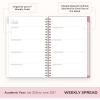 Blue Sky Rachel Parcell 2026-2027 Weekly and Monthly Academic Year Planner Calendar, July 2026 – June 2027, 5″ x 8″, Flexible Cover, Wirebound, Laminated Tabs, Storage Pocket, Includes Stickers, Peony(Peony- 2026/2027)