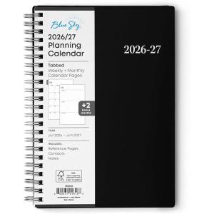Blue Sky 2026-2027 Weekly and Monthly Academic Year Planner Calendar, July 2026 – June 2027, 5″ x 8″, Flexible Cover, Wirebound, Laminated Tabs, Enterprise(Enterprise- 2026/2027)