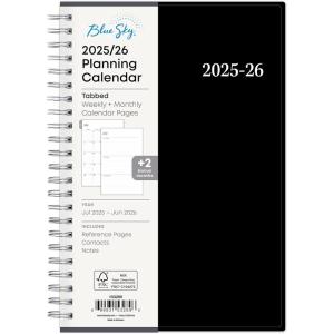 Blue Sky 2026-2027 Weekly and Monthly Academic Year Planner Calendar, July 2026 – June 2027, 5″ x 8″, Flexible Cover, Wirebound, Laminated Tabs, Enterprise(Enterprise- 2025/2026)
