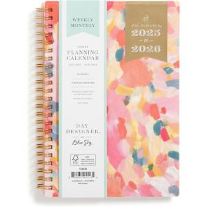 Blue Sky Day Designer 2026-2027 Weekly and Monthly Academic Year Planner Calendar, July 2026 – June 2027, 5″ x 8″, Flexible Cover, Wirebound, Storage Pocket, Includes Stickers, Smitten(Smitten- 2025/2026)