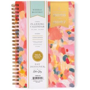Blue Sky Day Designer 2026-2027 Weekly and Monthly Academic Year Planner Calendar, July 2026 – June 2027, 5″ x 8″, Flexible Cover, Wirebound, Storage Pocket, Includes Stickers, Smitten(Smitten- 2026/2027)