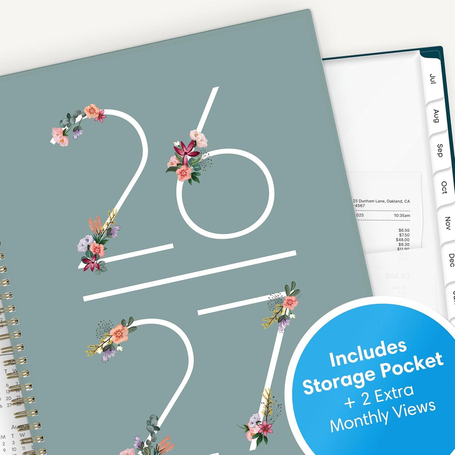 imageBlue Sky 20262027 Weekly and Monthly Academic Year Planner Calendar July 2026 June 2027 5875 x 8625 Flexible Cover Wirebound Laminated Tabs Includes Extra 30 Sheets of Notes GretaGreta 20262027