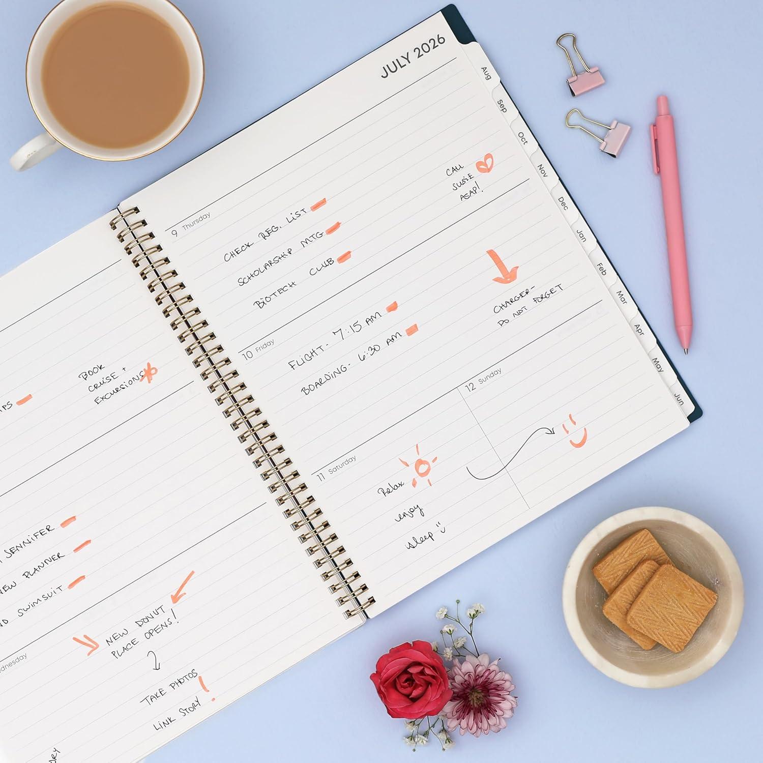 imageBlue Sky 20262027 Weekly and Monthly Academic Year Planner Calendar July 2026 June 2027 5875 x 8625 Flexible Cover Wirebound Laminated Tabs Includes Extra 30 Sheets of Notes GretaGreta 20262027