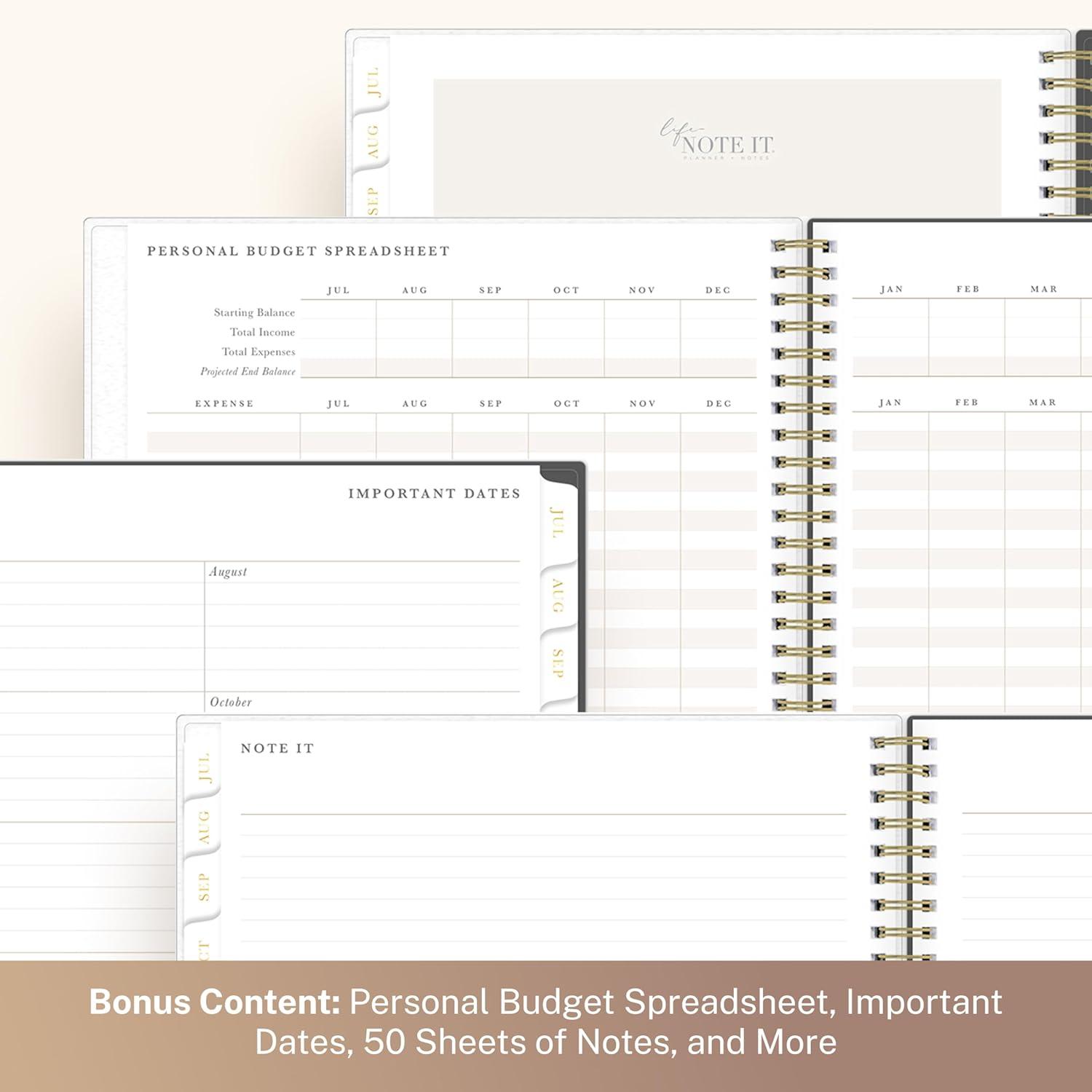 imageBlue Sky Life Note It 20262027 Academic Year Weekly and Monthly Planner July 2026 June 2027 85 x 11 Flexible Cover Laminated Tabs Wirebound Storage Pocket HannahHannah 20262027