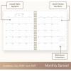 Blue Sky Life Note It 2026-2027 Academic Year Weekly and Monthly Planner, July 2026 – June 2027, 8.5” x 11”, Flexible Cover, Laminated Tabs, Wirebound, Storage Pocket, Hannah(Hannah- 2026/2027)