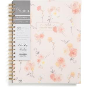 Blue Sky Life Note It 2026-2027 Academic Year Weekly and Monthly Planner, July 2026 – June 2027, 8.5” x 11”, Flexible Cover, Laminated Tabs, Wirebound, Storage Pocket, Hannah(Hannah- 2025/2026)