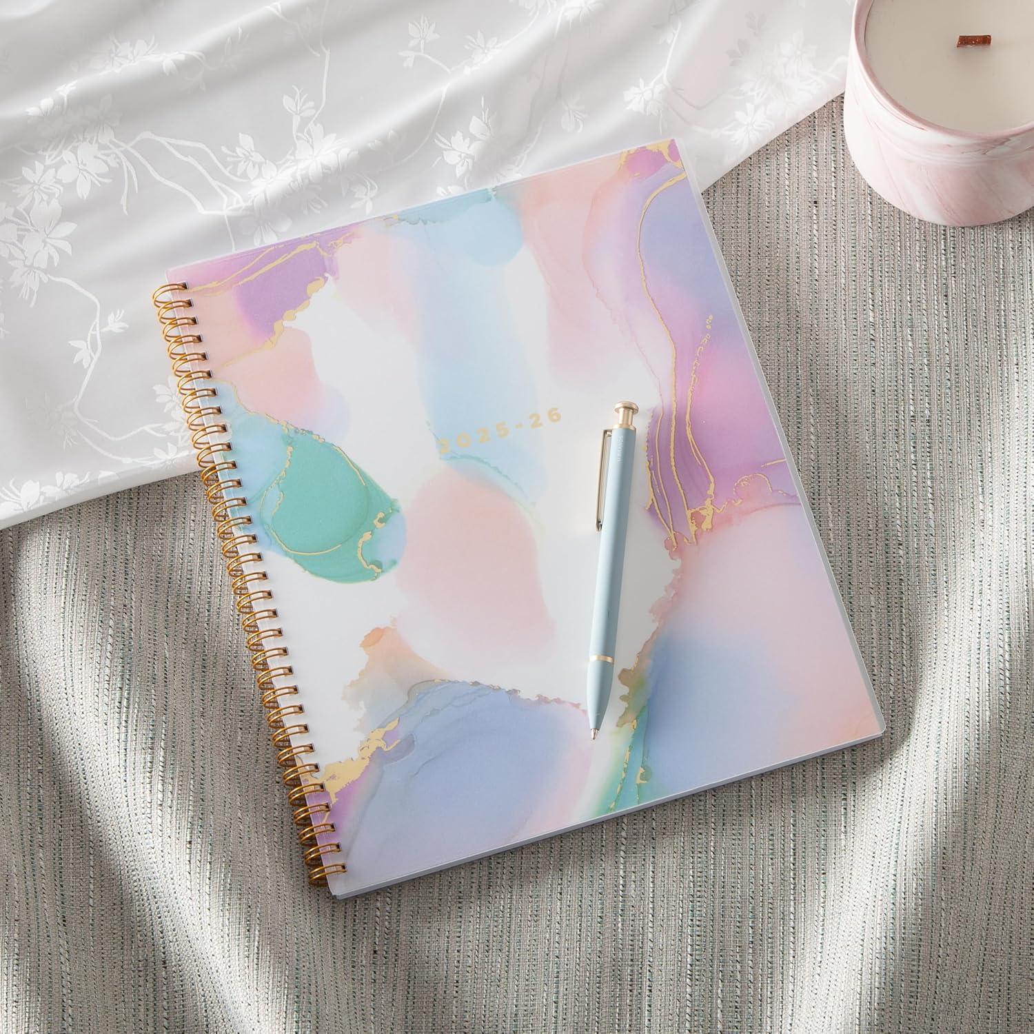 imageBlue Sky Ashley G 20262027 Weekly and Monthly Academic Year Planner Calendar July 2026 June 2027 85 x 11 Flexible Cover Wirebound Laminated Tabs Storage Pocket Includes Sticker Sheet Multi Color SmokeMulti Color Smoke 20252026