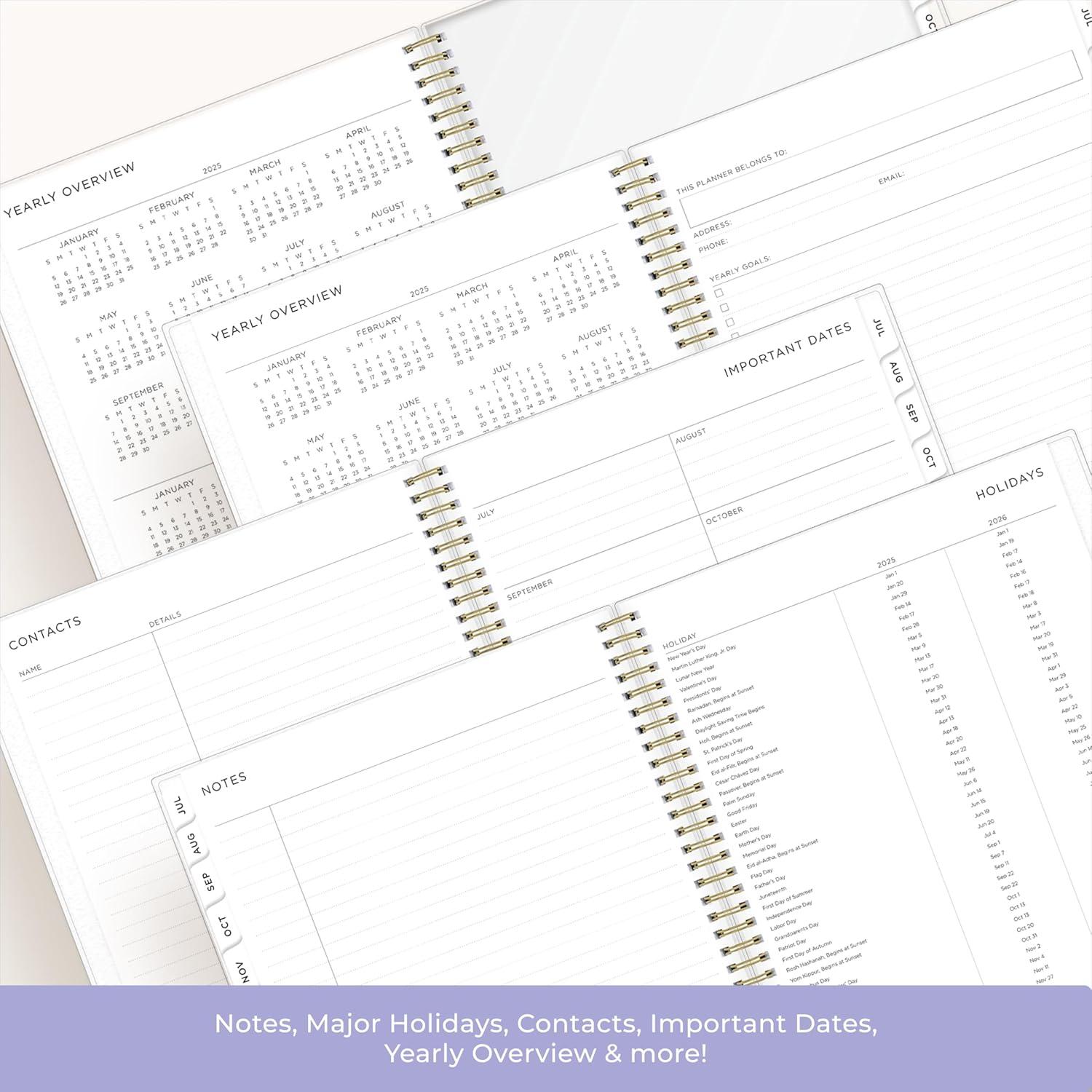 imageBlue Sky Ashley G 20262027 Weekly and Monthly Academic Year Planner Calendar July 2026 June 2027 85 x 11 Flexible Cover Wirebound Laminated Tabs Storage Pocket Includes Sticker Sheet Multi Color SmokeMulti Color Smoke 20252026