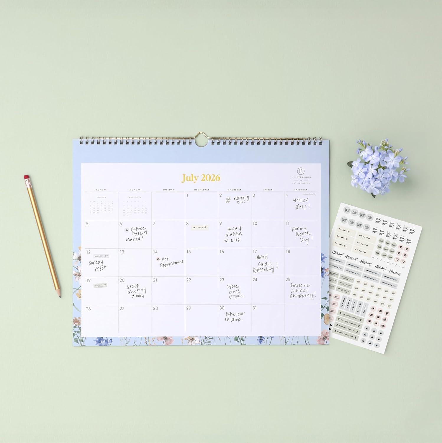 imageBlue Sky The Everygirl 20262027 Monthly Academic Year Wall Calendar July 2026 June 2027 15 x 12 Durable Twin Wire Binding Includes Sticker Sheet Perfect For Home Office And Classroom Stratford CoastalStratford Coastal 20262027