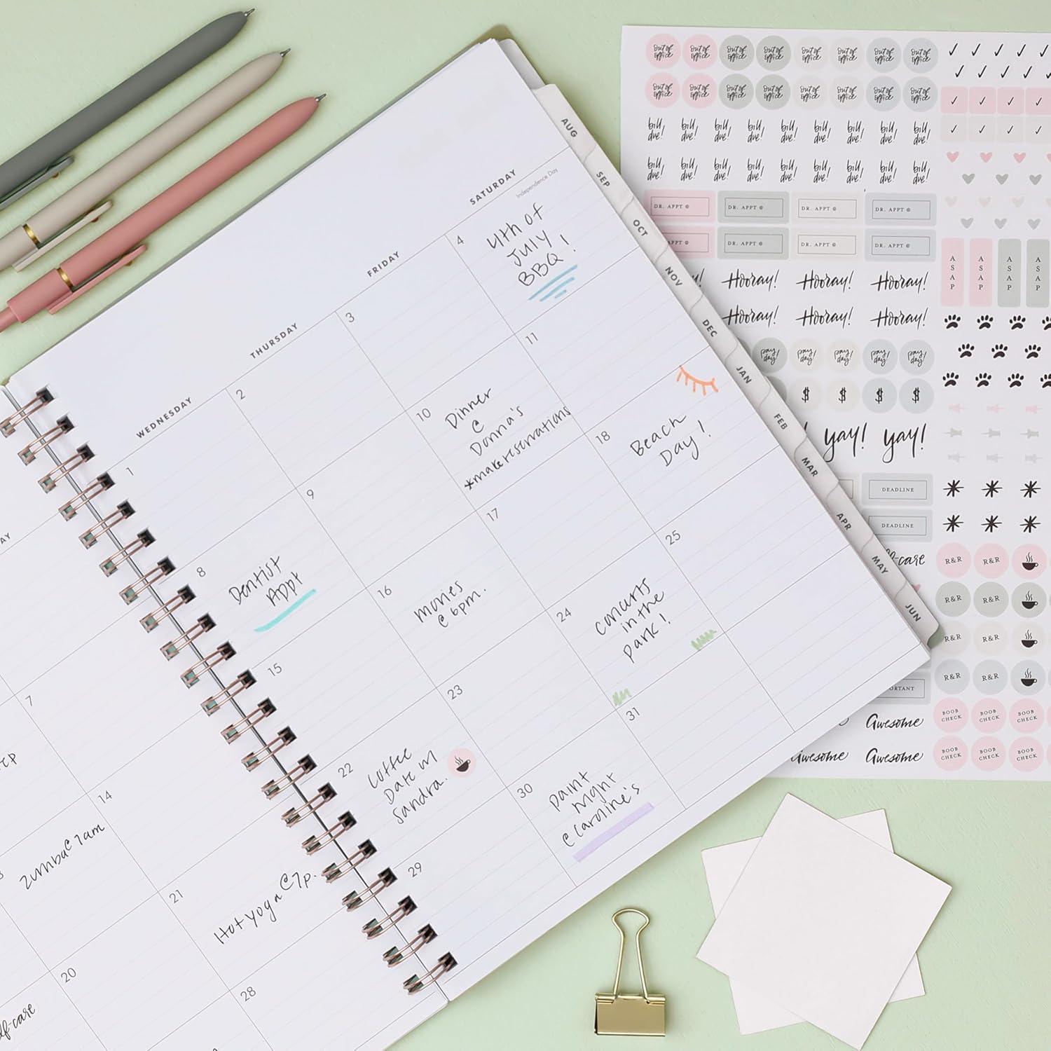 imageBlue Sky The Everygirl 20262027 Weekly and Monthly Academic Year Planner Calendar July 2026 June 2027 5 x 8 Flexible Cover Wirebound Laminated Tabs Storage Pocket Includes Stickers MarisaMarisa 20262027