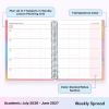 Blue Sky Teachwell 2026-2027 Weekly and Monthly Academic Year Teacher Lesson Planner Calendar, July 2026 – June 2027, 8.5″ x 11″, Flexible Cover, Heavy Duty Coil Binding, Colorful Interior, Laminated Tabs, Storage Pocket, Includes Stickers, Meilani(Mikki- 2026/2027)