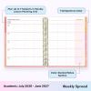 Blue Sky Teachwell 2026-2027 Weekly and Monthly Academic Year Teacher Lesson Planner Calendar, July 2026 – June 2027, 8.5″ x 11″, Flexible Cover, Heavy Duty Coil Binding, Colorful Interior, Laminated Tabs, Storage Pocket, Includes Stickers, Meilani(Meilani- 2026/2027)
