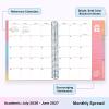 Blue Sky Teachwell 2026-2027 Weekly and Monthly Academic Year Teacher Lesson Planner Calendar, July 2026 – June 2027, 8.5″ x 11″, Flexible Cover, Heavy Duty Coil Binding, Colorful Interior, Laminated Tabs, Storage Pocket, Includes Stickers, Meilani(Mikki- 2026/2027)