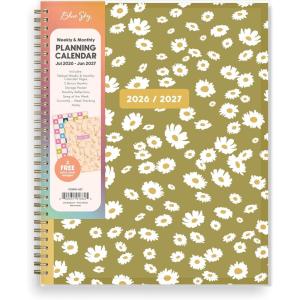 Blue Sky Gen Z 2026-2027 Weekly and Monthly Academic Year Planner Calendar, July 2026 – June 2027, 8.5″ x 11″, Flexible Interchangeable Cover, Wirebound, Laminated Tabs, Storage Pocket, Coreen(Coreen- 2026/2027)