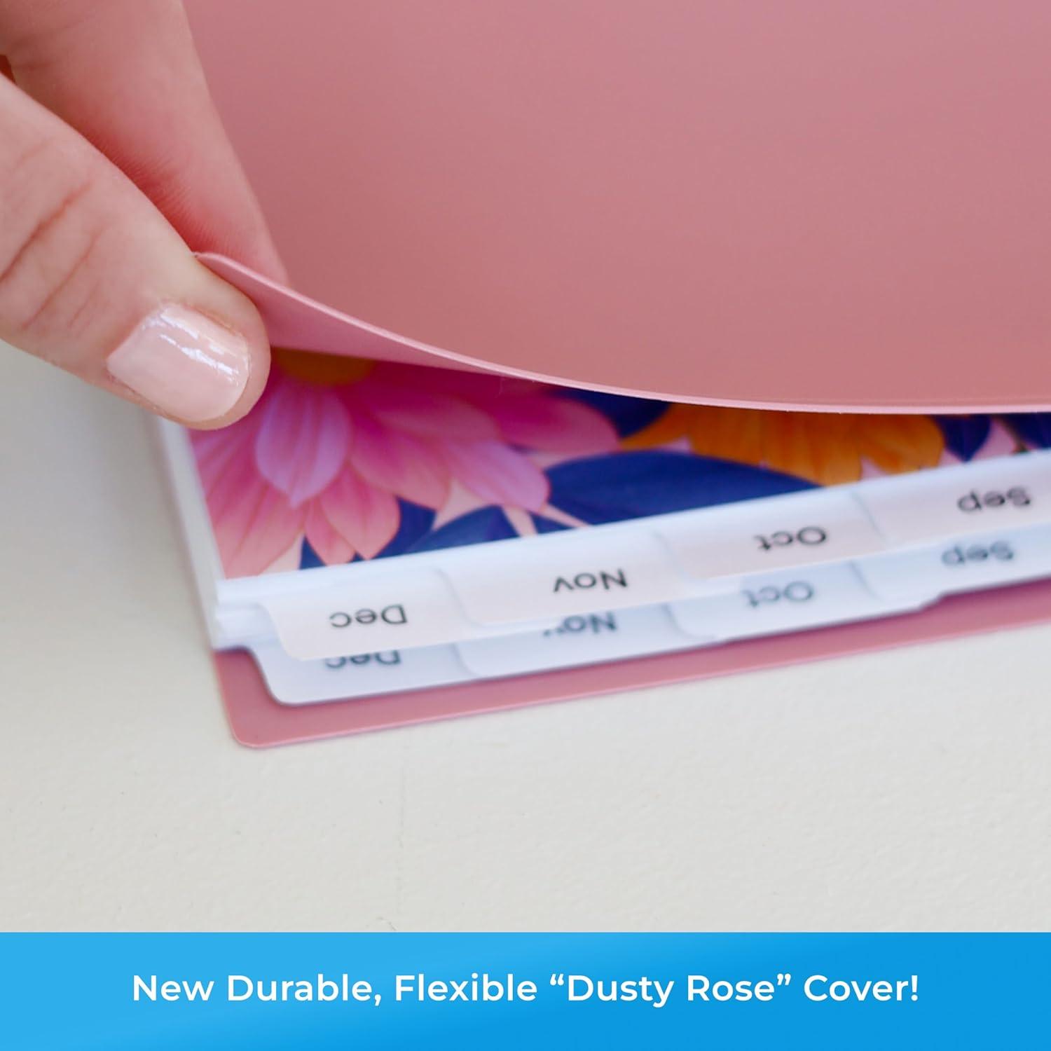 imageBlue Sky 17 Month 20262027 Weekly and Monthly Academic Year Planner Calendar August 2026 December 2027 85 x 11 Flexible Cover Wirebound Laminated Tabs BlackDusty Rose 20252026