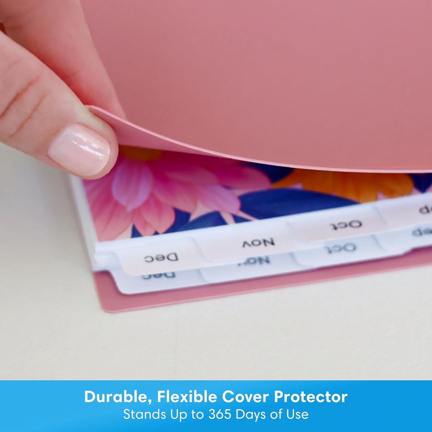 imageBlue Sky 17 Month 20262027 Weekly and Monthly Academic Year Planner Calendar August 2026 December 2027 85 x 11 Flexible Cover Wirebound Laminated Tabs BlackDusty Rose 20262027