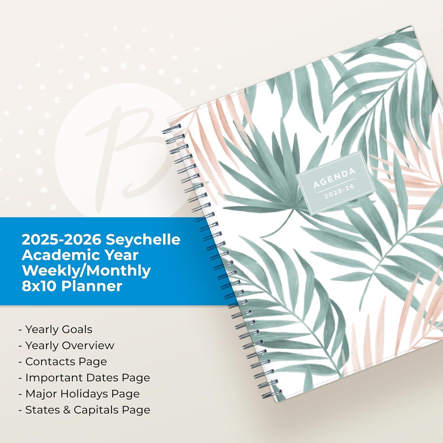 imageBlue Sky Weekly and Monthly Academic Year Planner Calendar July June 8 x 10875 Flexible Cover Wirebound Laminated Tabs Pound Dainian 20262027 8 x 10875Seychelle 20252026
