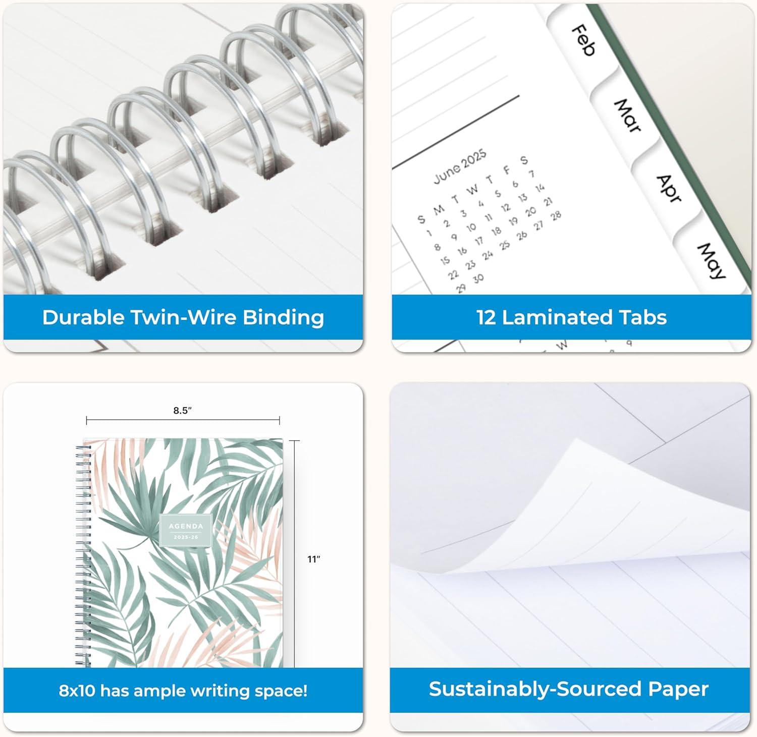 imageBlue Sky Weekly and Monthly Academic Year Planner Calendar July June 8 x 10875 Flexible Cover Wirebound Laminated Tabs Pound Dainian 20262027 8 x 10875Seychelle 20252026