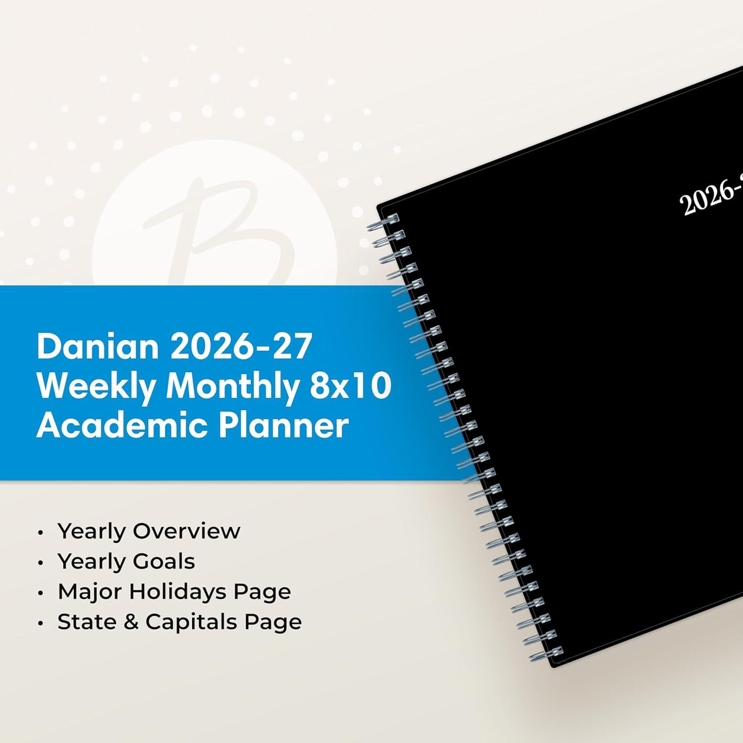 imageBlue Sky Weekly and Monthly Academic Year Planner Calendar July June 8 x 10875 Flexible Cover Wirebound Laminated Tabs Pound Dainian 20262027 8 x 10875Dainian 20262027