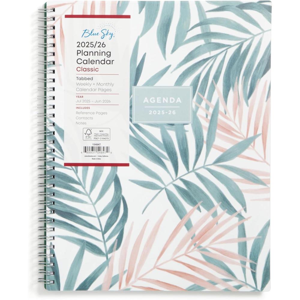 imageBlue Sky Weekly and Monthly Academic Year Planner Calendar July June 8 x 10875 Flexible Cover Wirebound Laminated Tabs Pound Dainian 20262027 8 x 10875Seychelle 20252026