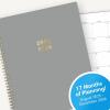 Blue Sky 17 Month 2026-2027 Weekly and Monthly Academic Year Planner Calendar, August 2026 – December 2027, 8.5″ x 11″, Flexible Cover, Wirebound, Laminated Tabs, Black(Silver Metallic- 2025/2026)
