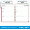 Blue Sky 17 Month 2026-2027 Weekly and Monthly Academic Year Planner Calendar, August 2026 – December 2027, 8.5″ x 11″, Flexible Cover, Wirebound, Laminated Tabs, Black(Dusty Rose- 2026/2027)