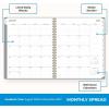 Blue Sky 17 Month 2026-2027 Weekly and Monthly Academic Year Planner Calendar, August 2026 – December 2027, 8.5″ x 11″, Flexible Cover, Wirebound, Laminated Tabs, Black(Silver Metallic- 2026/2027)