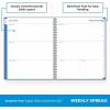 Blue Sky 17 Month 2026-2027 Weekly and Monthly Academic Year Planner Calendar, August 2026 – December 2027, 8.5″ x 11″, Flexible Cover, Wirebound, Laminated Tabs, Black(Azure- 2026/2027)