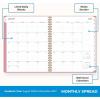 Blue Sky 17 Month 2026-2027 Weekly and Monthly Academic Year Planner Calendar, August 2026 – December 2027, 8.5″ x 11″, Flexible Cover, Wirebound, Laminated Tabs, Black(Dusty Rose- 2026/2027)