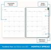 Blue Sky Weekly and Monthly Academic Year Planner Calendar, July – June, 8″ x 10.875″, Flexible Cover, Wirebound, Laminated Tabs, Pound (Dainian- 2026/2027, 8″ x 10.875″)(Seychelle- 2026/2027)