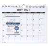 Blue Sky 2026-2027 18 Month Large Print Monthly Academic Year Wall Calendar, July 2026 – December 2027, 11″ x 8.75″, Durable Twin Wire Binding, Perfect For Home, Office And Classroom, Silver(Silver- 2026/2027)